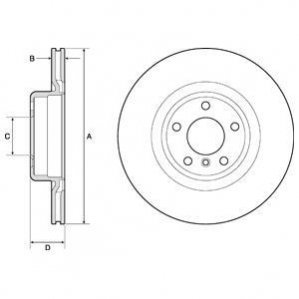 Гальмівний диск DELPHI BG4755C