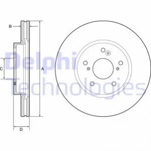 Диск гальмівний DELPHI BG4785C