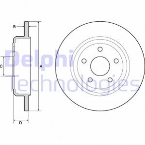 Диск гальмівний DELPHI BG4772C