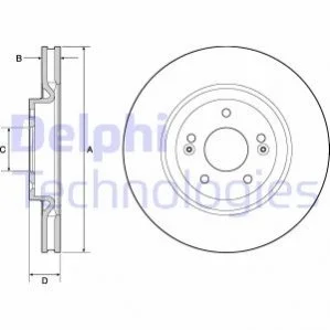 Диск гальмівний DELPHI BG4683C