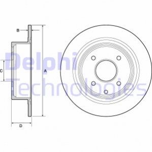 Диск гальмівний DELPHI BG4666C