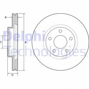 Диск гальмівний DELPHI BG4562C
