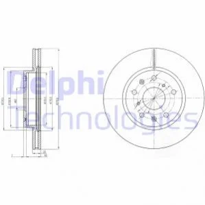 Диск гальмівний DELPHI BG4093C (фото 1)