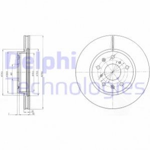 Диск гальмівний Delphi BG4093C