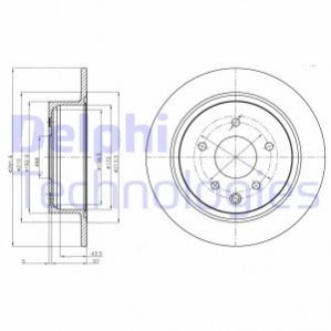 Диск гальмівний DELPHI BG4108C (фото 1)