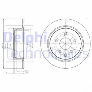 Диск гальмівний DELPHI BG4108C
