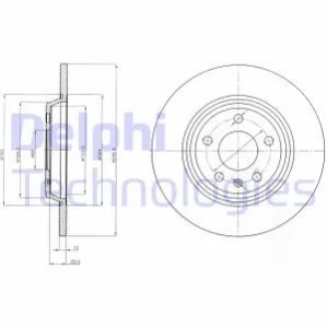 Диск гальмівний DELPHI BG4081C