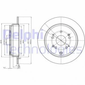 Диск гальмівний DELPHI BG4064C