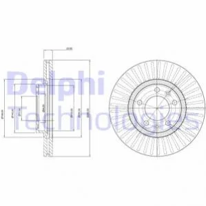 Диск гальмівний DELPHI BG3835C (фото 1)