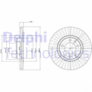 Диск гальмівний Delphi BG3835C