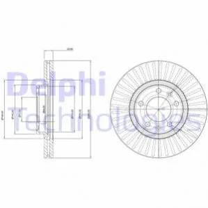 Диск гальмівний DELPHI BG3835C