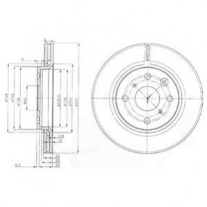 Диск гальмівний Delphi BG3976