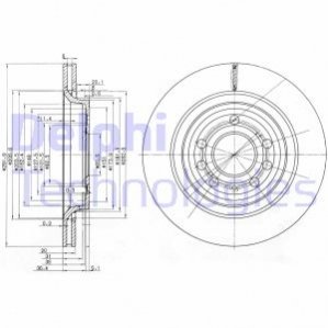 Диск гальмівний DELPHI BG3886C