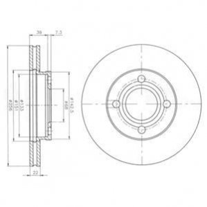 Диск гальмівний Delphi BG2272