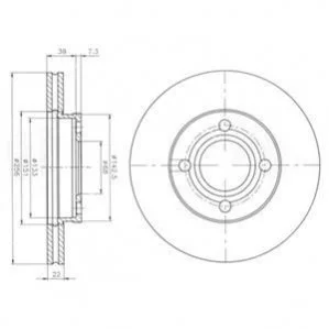 Диск гальмівний DELPHI BG2272