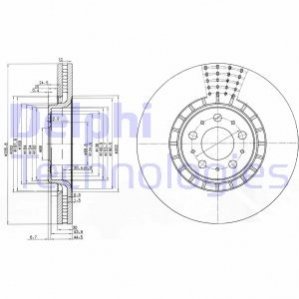 Диск гальмівний DELPHI BG9783C