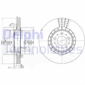 Диск гальмівний DELPHI BG9783C