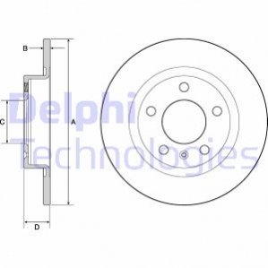 Диск гальмівний DELPHI BG4675