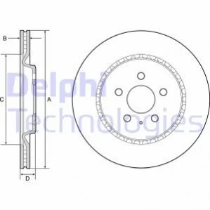 Диск гальмівний DELPHI BG4643C