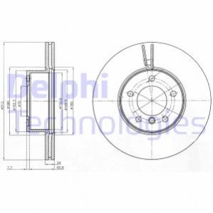 Диск гальмівний DELPHI BG4172C