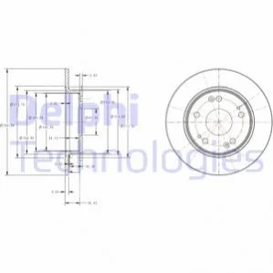 Диск гальмівний DELPHI BG4118C