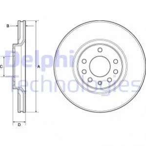 Диск гальмівний DELPHI BG3770C