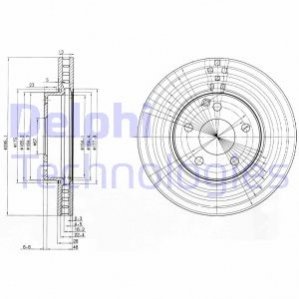 Диск гальмівний DELPHI BG3755C