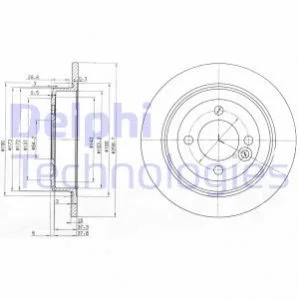 Диск гальмівний DELPHI BG3662C