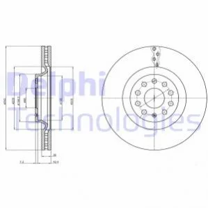 Диск гальмівний DELPHI BG9109C (фото 1)