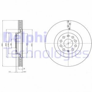 Диск гальмівний DELPHI BG9109C (фото 1)