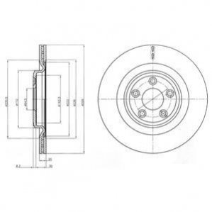 Диск гальмівний DELPHI BG4202C