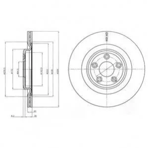 Диск гальмівний DELPHI BG4202C