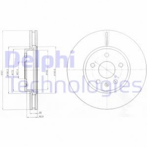 Диск гальмівний Delphi BG4189C