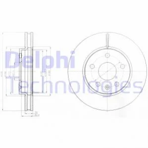 Диск гальмівний DELPHI BG4187C (фото 1)