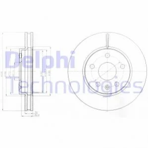Диск гальмівний DELPHI BG4187C