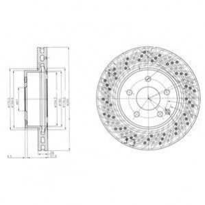 Диск гальмівний DELPHI BG4142C