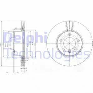 Диск гальмівний DELPHI BG3998C (фото 1)