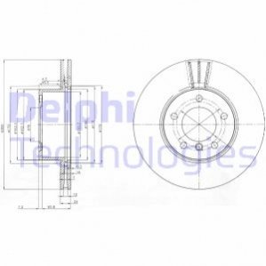 Диск гальмівний DELPHI BG3998C