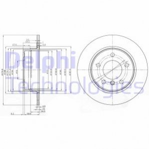 Диск гальмівний DELPHI BG3948C