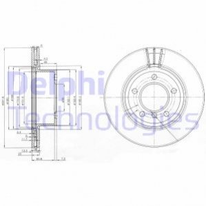 Диск гальмівний DELPHI BG3900C