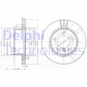 Диск гальмівний DELPHI BG3899C