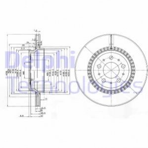 Диск гальмівний DELPHI BG3782C