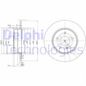 Диск гальмівний DELPHI BG3239C