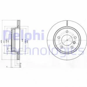 Диск гальмівний DELPHI BG3041C (фото 1)