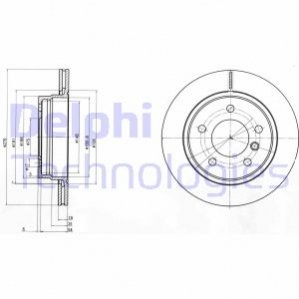 Диск гальмівний DELPHI BG3041C