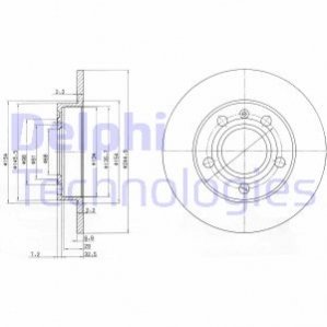 Диск гальмівний Delphi BG2753C