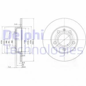 Диск гальмівний DELPHI BG2753C