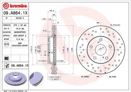 Гальмівні диски BREMBO 09A8641X