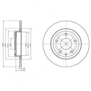 Диск гальмівний DELPHI BG4534C