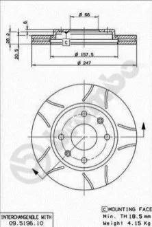 Гальмівні диски BREMBO 09519675